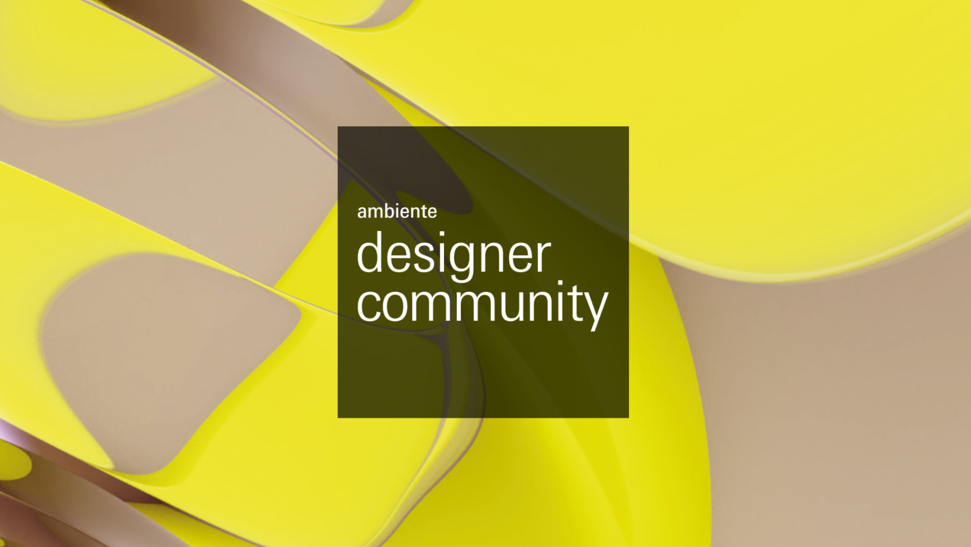 Ambiente Designer Community Key Visual