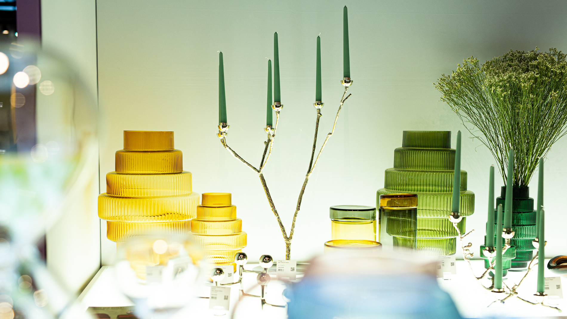 candles and vases at Ambiente