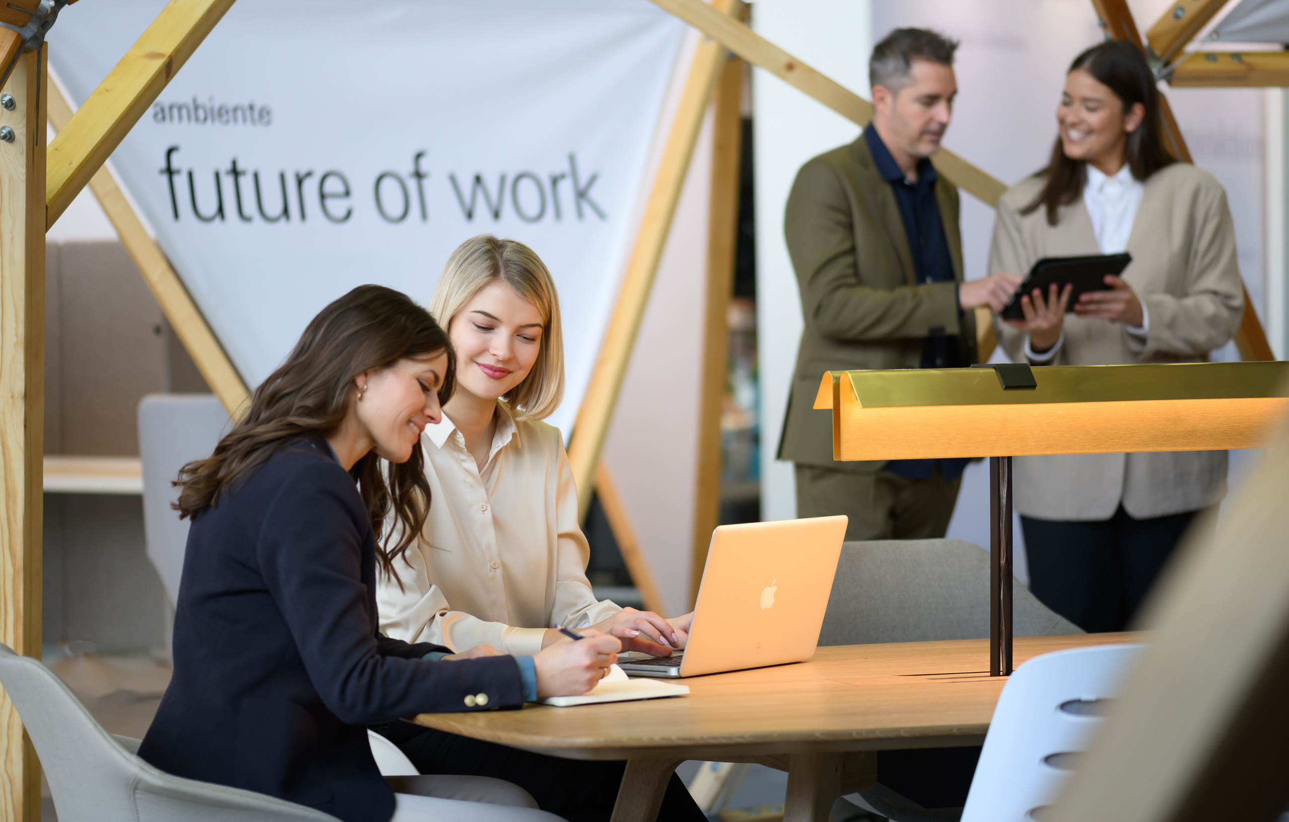 people at the Future of Work area