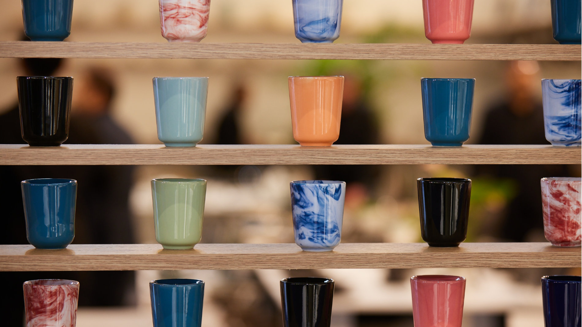 Colourful cups at the Ambiente