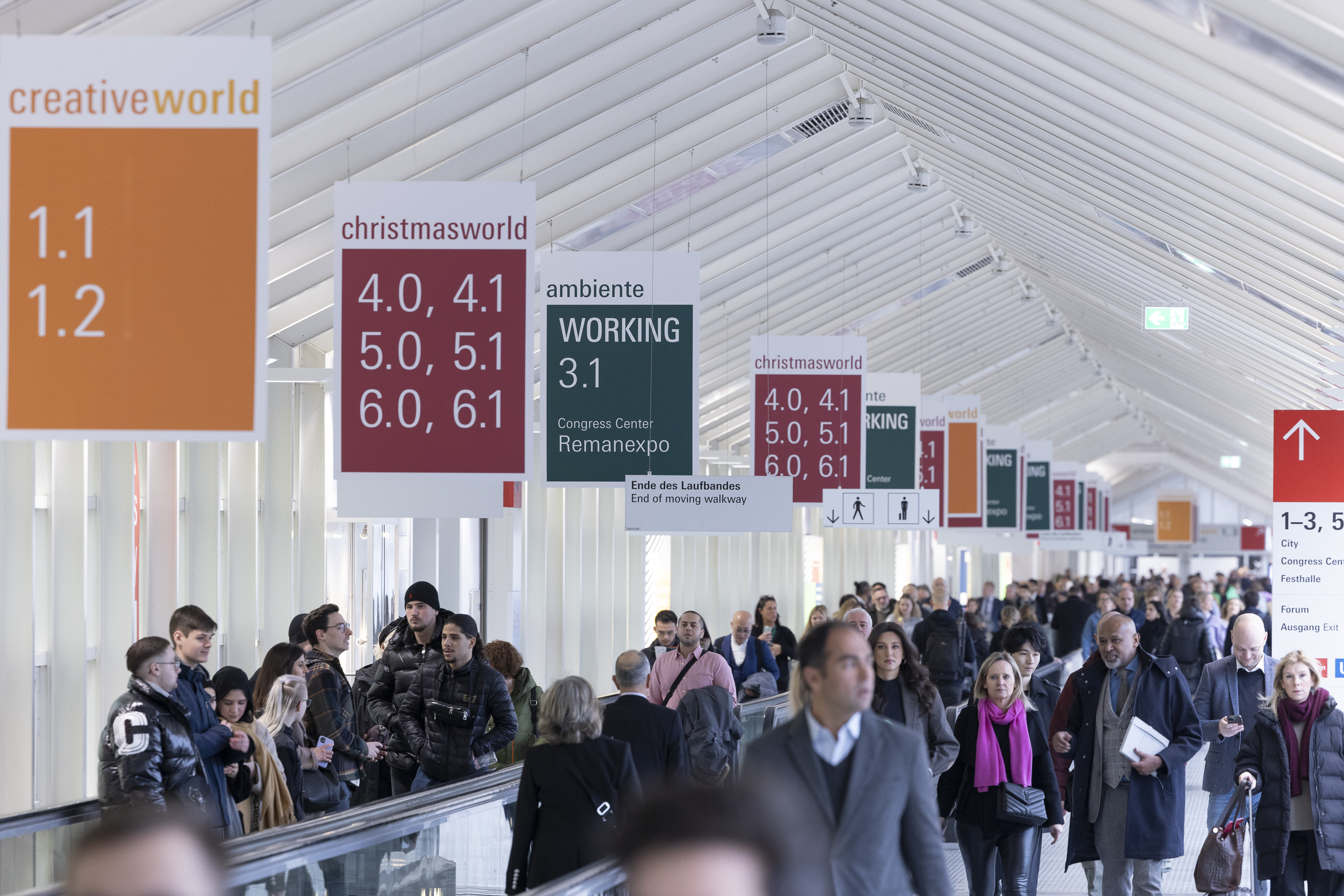 Trade fair visitors at the Via Mobile at Messe Frankfurt