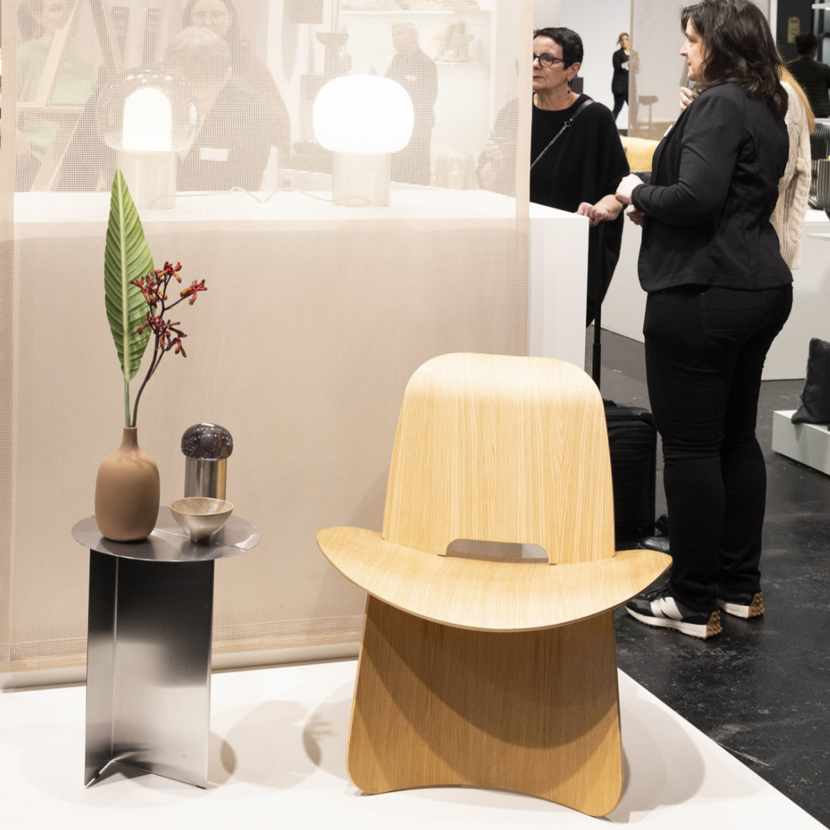 Chair with a side table at Ambiente