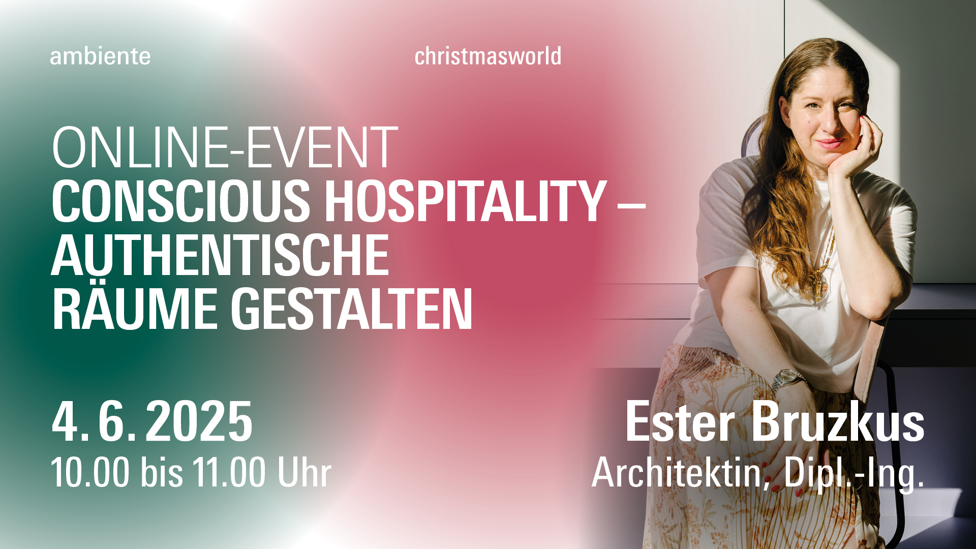Webinar: Conscious Hospitality – Authentische Räume gestalten mit der Architektin Ester Bruzkus