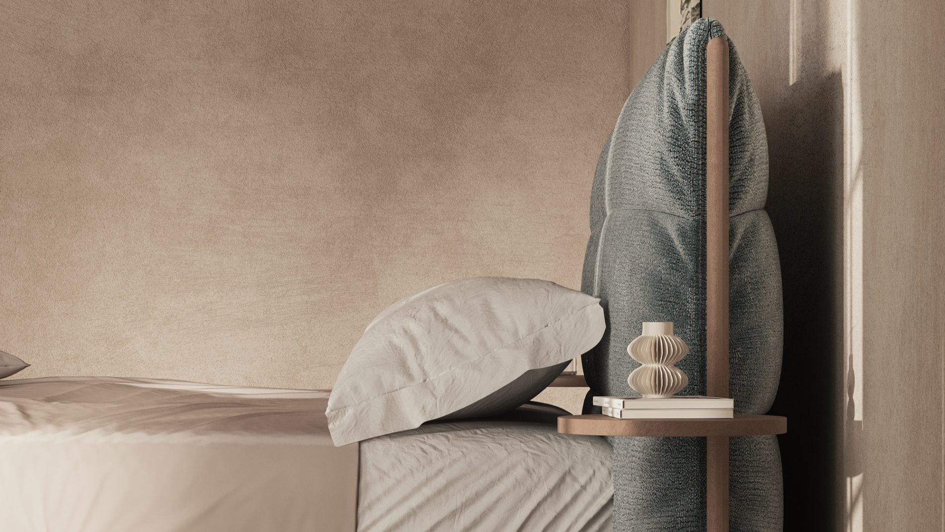 Mit Betten wie Soft (Design: Studio Stephanie Jasny) zeigt Fine Furniture handwerkliche Präzision und zeitloses Design „Made in Germany“. Produziert in Bielefeld und ausgerichtet auf höchste Schlafqualität, vereinen die Kollektionen Funktion, Ästhetik und Komfort. Foto: Fine Furniture