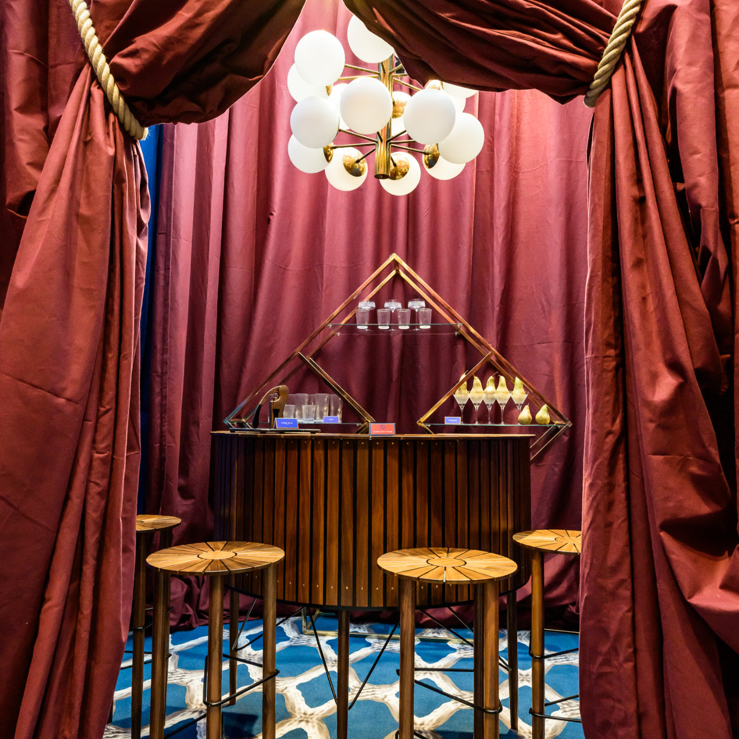Interior of a bar at the special presentation on design at Ambiente