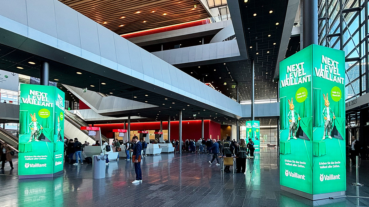 Illuminierte Säulenverkleidung